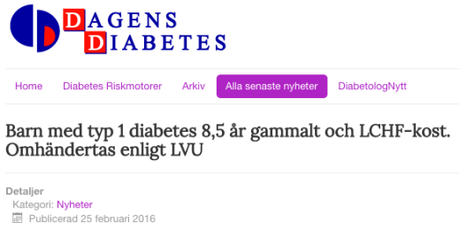 Dagens Diabetes 25 feb 2016