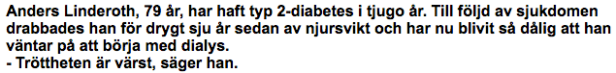 Anders Linderoth - ingress om diabetes typ 2